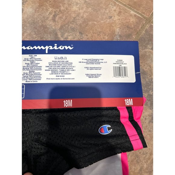 Champion Girls' 3 Piece Toddler Active Set Pink White Black Size 18 Months - Picture 3 of 4
